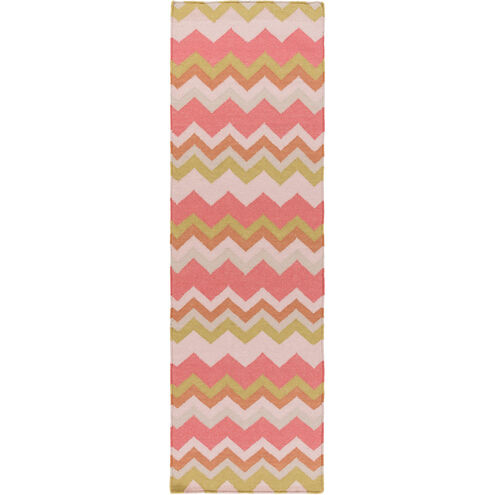 Frontier 36 X 24 inch Bright Pink, Wheat, Ivory, Camel, Lilac Rug