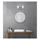 Cassie 2 Light 14 inch Stain Nickel Bath Sconce Wall Light