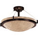 Porcelina LED 39 inch Dark Bronze Semi-Flush Ceiling Light