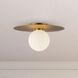 Elixir LED 14.13 inch Brushed Gold Flush Mount Ceiling Light