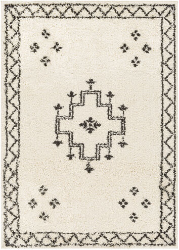 Beni Shag 84 X 63 inch Black Rug in 5 x 8, Rectangle