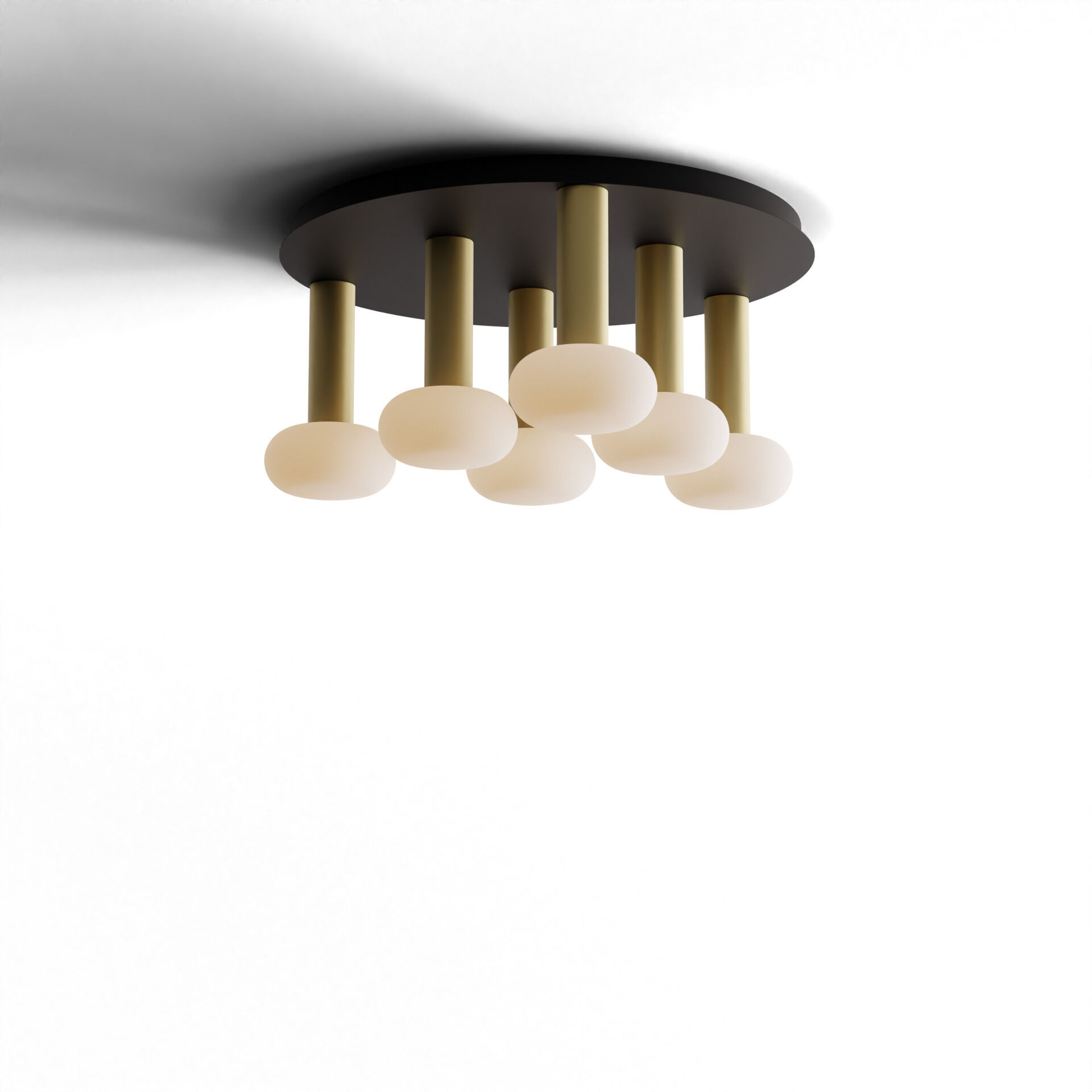 Combi LED 18 inch Brass Pendant Ceiling Light, Suspension / Flush Mount 2-in-1