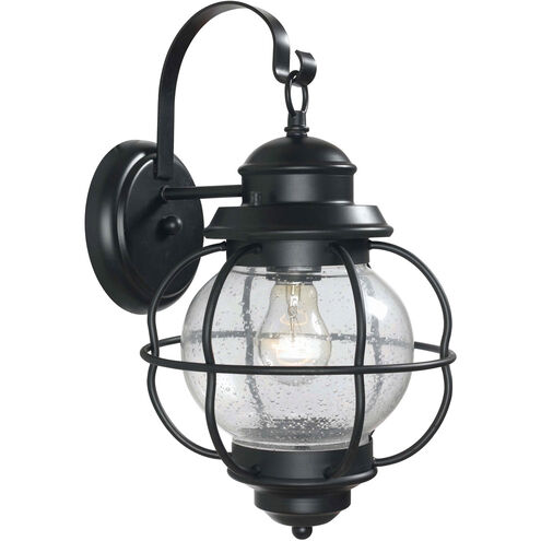 Hatteras 1 Light 11 inch Black Outdoor Wall Lantern, Medium