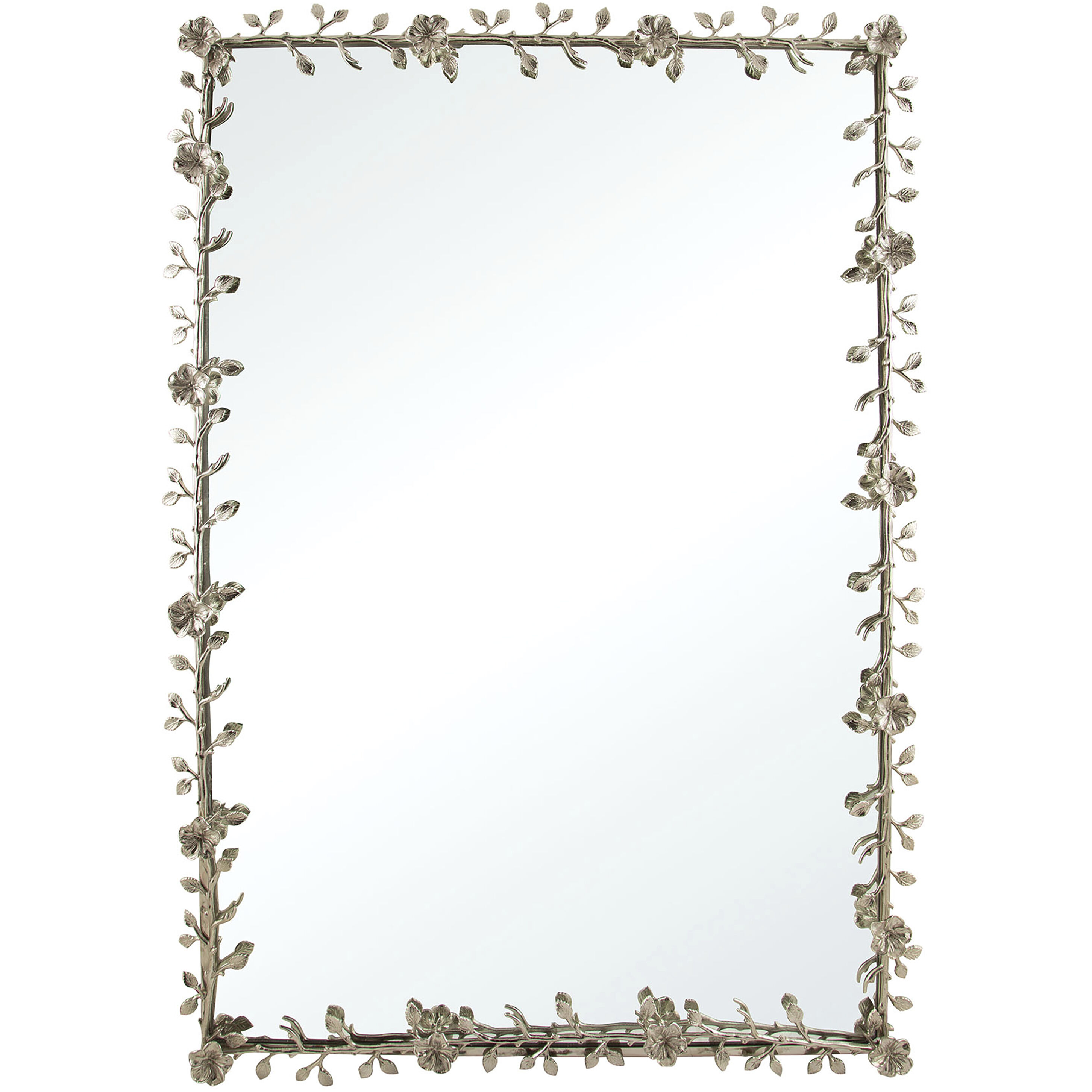 Violetta 38 X 27 inch Polished Nickel with Mirror Wall Mirror