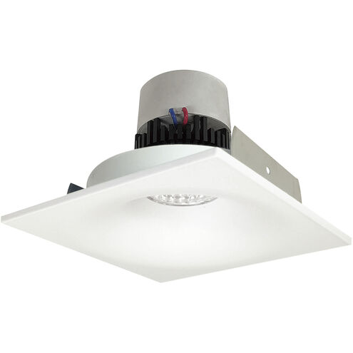 Pearl Matte Powder White Bullnose Regress Non-Adjustable Trim, Retrofit Square