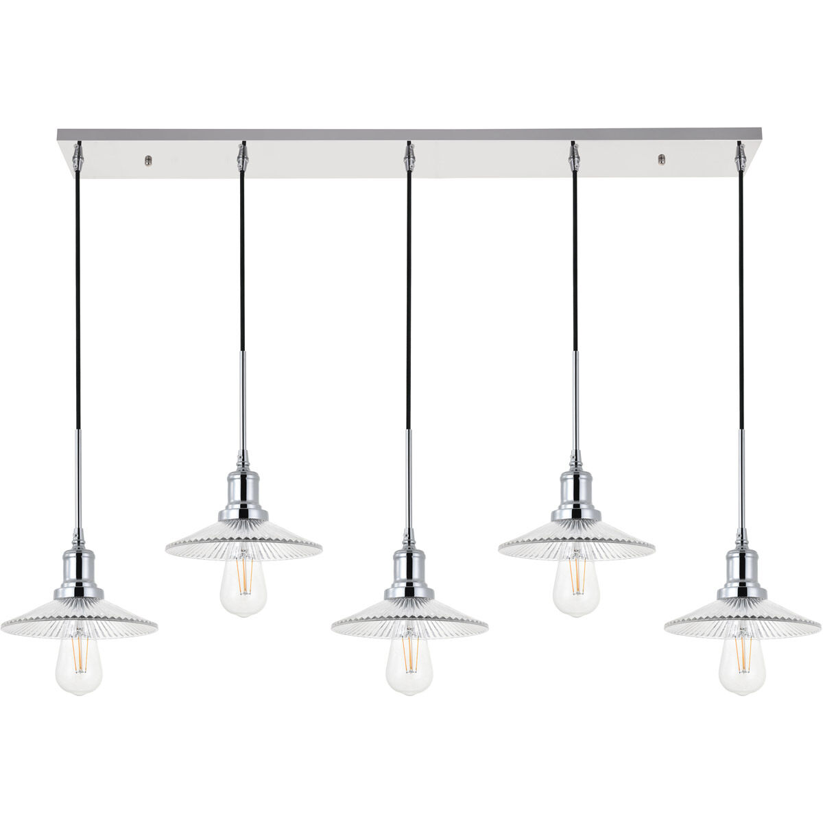 Waltz 5 Light 49 inch Chrome Pendant Ceiling Light