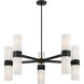Delgada 10 Light 36 inch Dark Matte Black Chandelier Ceiling Light