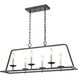 Joanie 6 Light 34 inch Old Bronze Linear Chandelier Ceiling Light