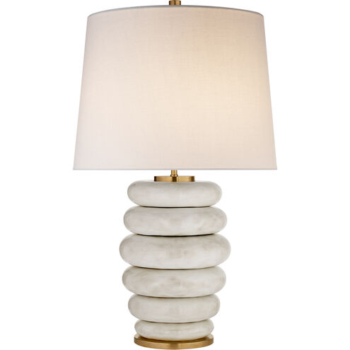Kelly Wearstler Phoebe 28.5 inch 75 watt Antiqued White Ceramic Table Lamp Portable Light