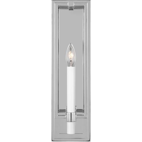 C&M by Chapman & Myers Marston Sconce Wall Light in Polished Nickel