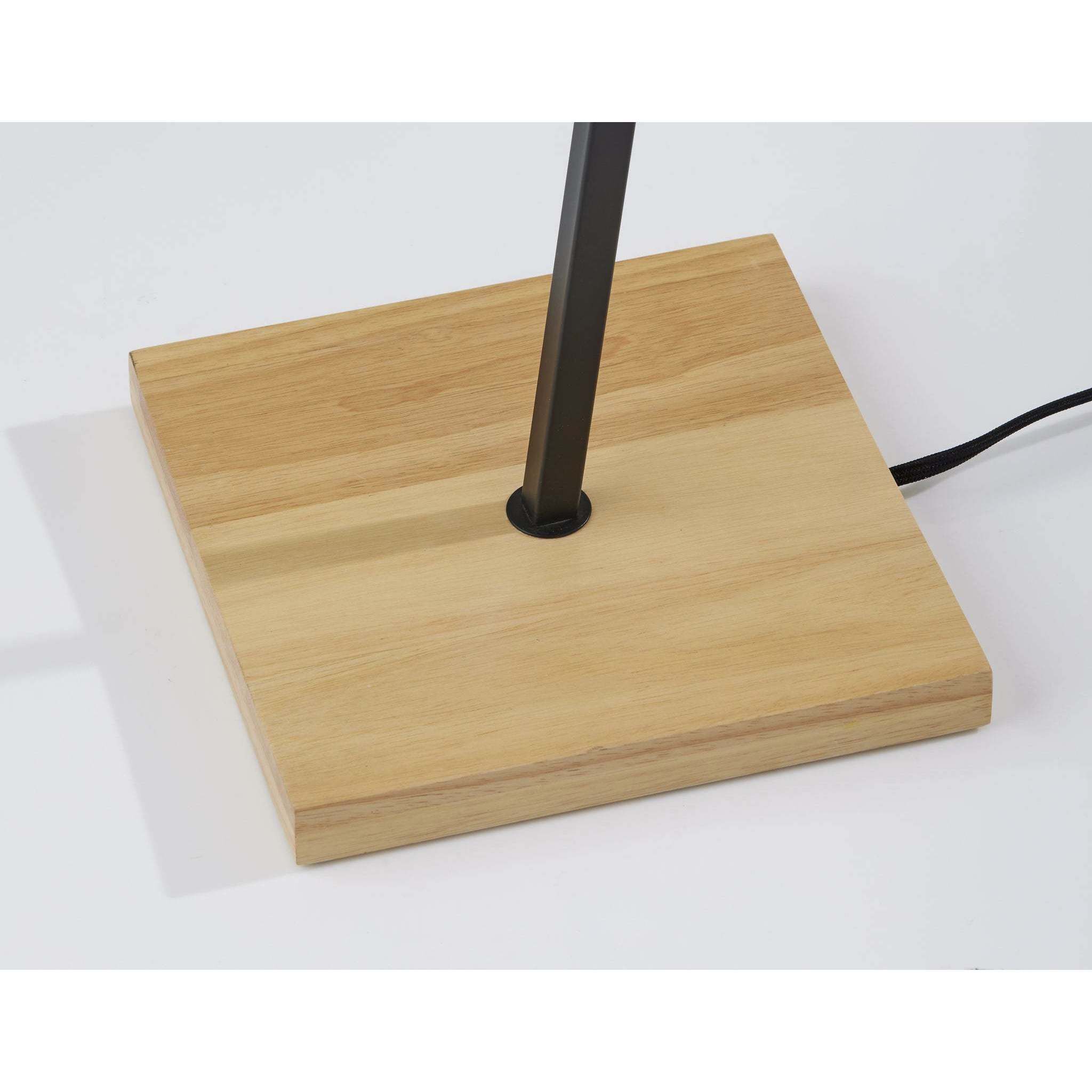 Wren 60.75 inch 40 watt Natural Wood With Black Floor Lamp Portable Light