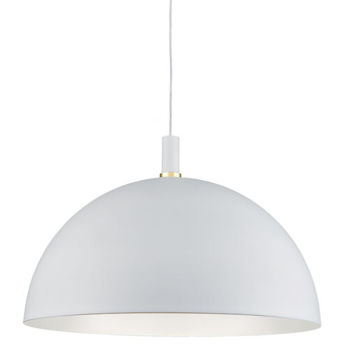 Archibald 1 Light 31.5 inch White With Gold Detail Pendant Ceiling Light