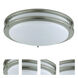 Signature 2 Light 14 inch Brushed Steel Flushmount Ceiling Light