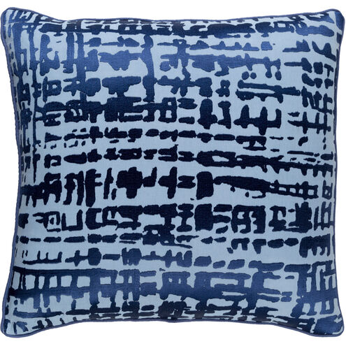Hessian 18 inch Navy, Pale Blue Pillow Kit