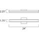Spec LED 24 inch Satin Nickel Bath Vanity Wall Light