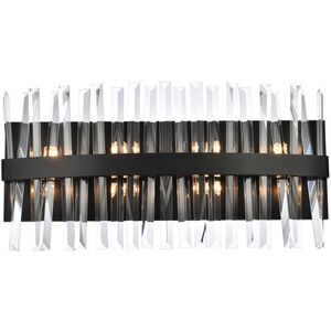 Serephina 8 Light 24 inch Black Bath Sconce Wall Light