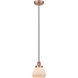 Edison Fulton 1 Light 7 inch Antique Copper Mini Pendant Ceiling Light