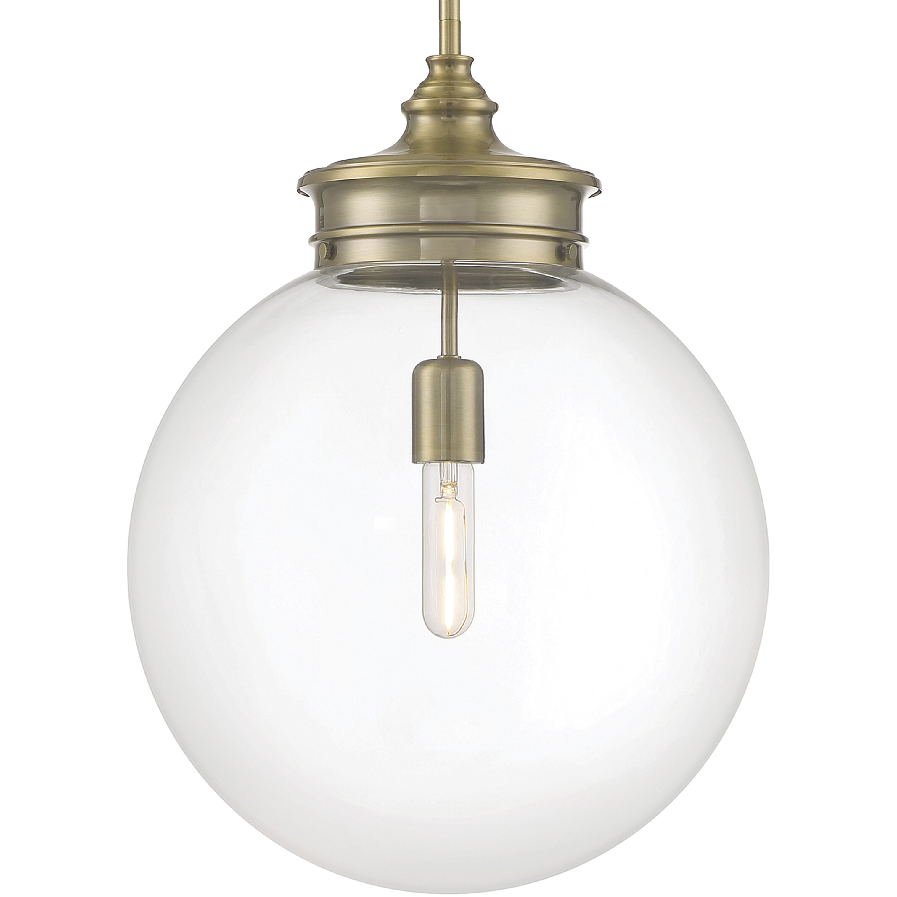 Emma 1 Light 14 inch Antique Brass Pendant Ceiling Light