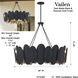 Vailen 12 Light 36 inch Dark Matte Black Pendant Ceiling Light