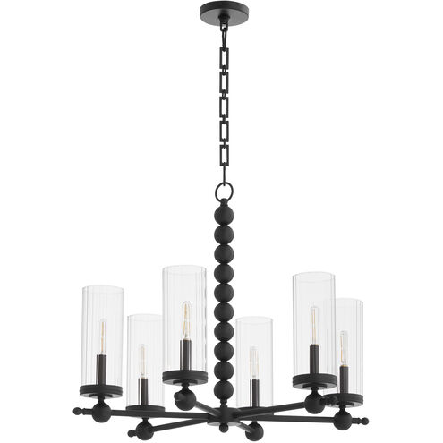 Lee Boulevard 6 Light 29 inch Matte Black Chandelier Ceiling Light