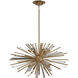 Palisades Ave. 8 Light 32 inch Aged Brass with Champagne Glass Chandelier Ceiling Light