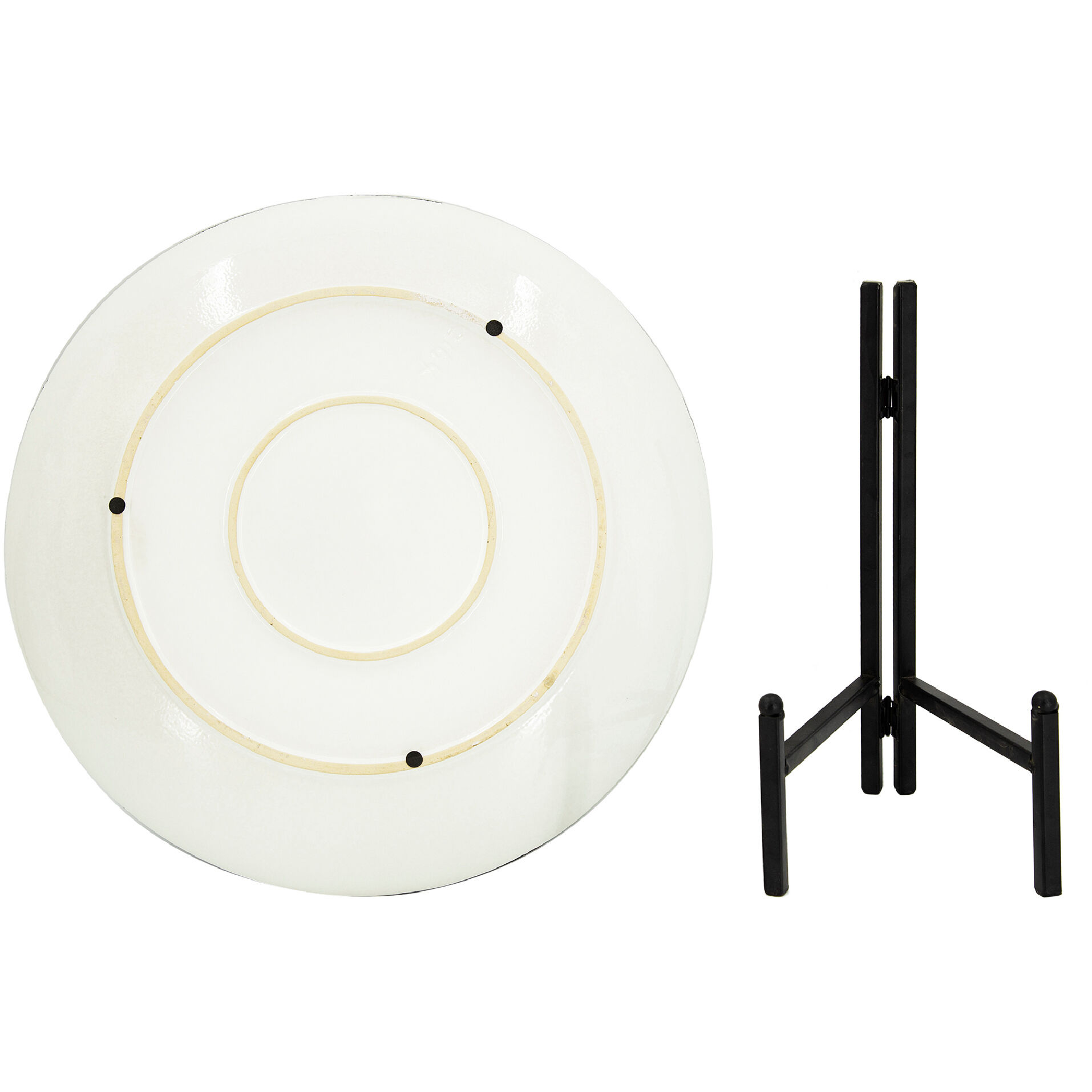 Zuri 18.1 X 18.1 inch Black/White Charger Plate