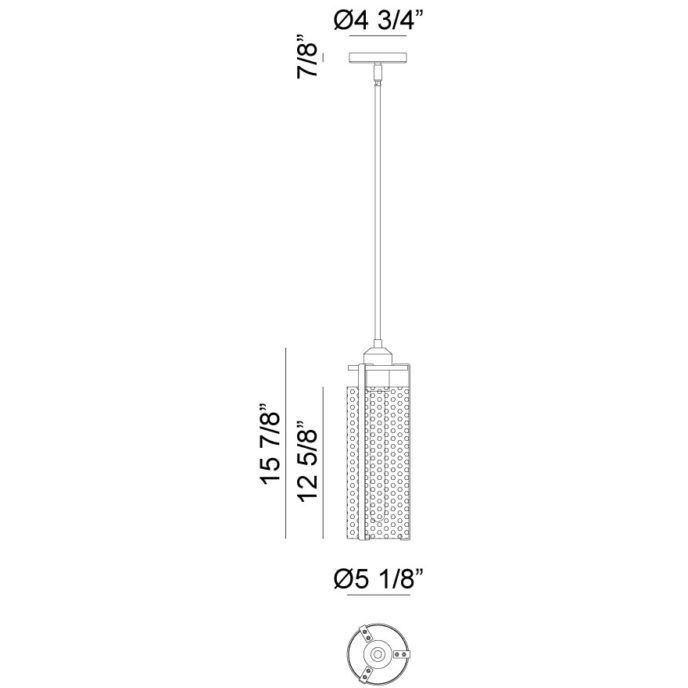 Bayou 1 Light 5.13 inch Black Pendant Ceiling Light