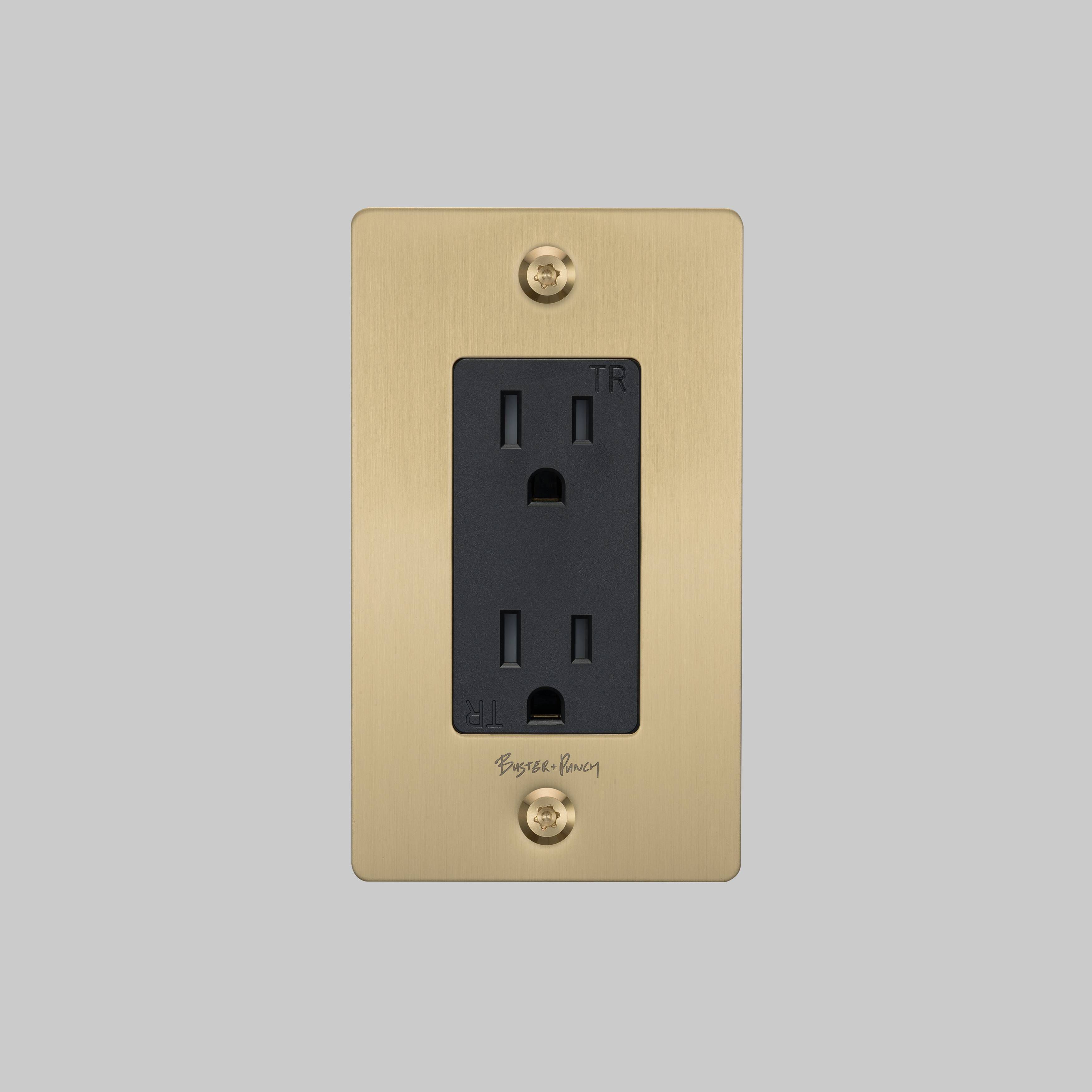 1G Duplex 125 Brass Outlet