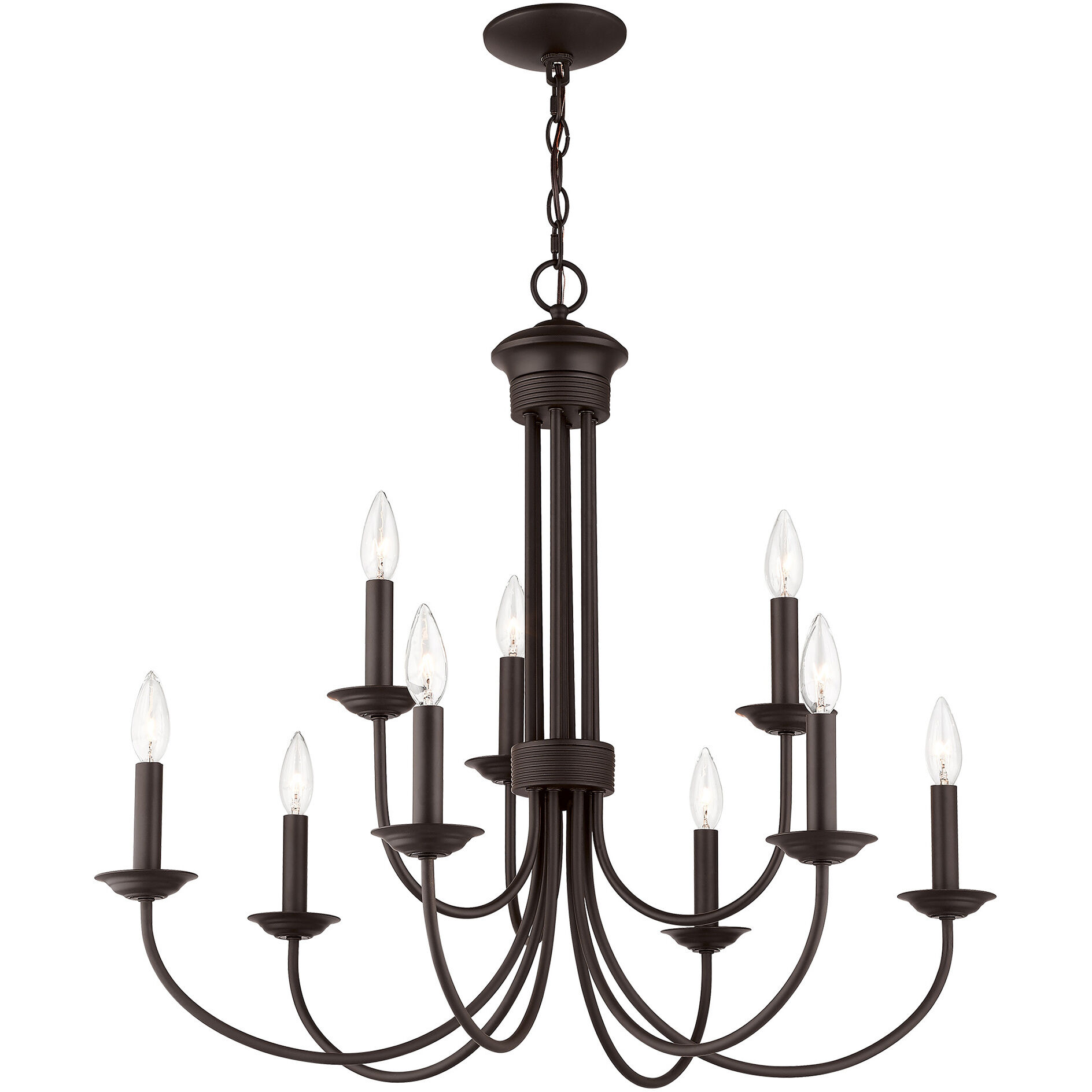 Estate 9 Light 30 inch Bronze Chandelier Ceiling Light