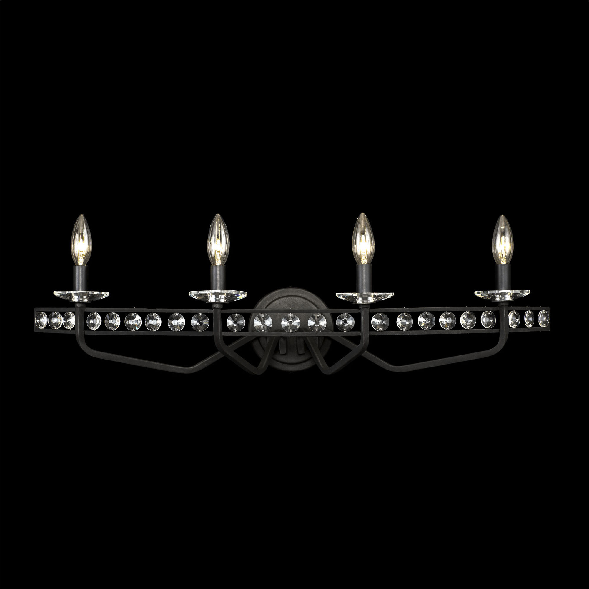 Monroe 4 Light 31 inch Carbon Bath Vanity Wall Light