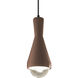 Radiance Collection 1 Light 5 inch Canyon Clay with Matte Black Pendant Ceiling Light