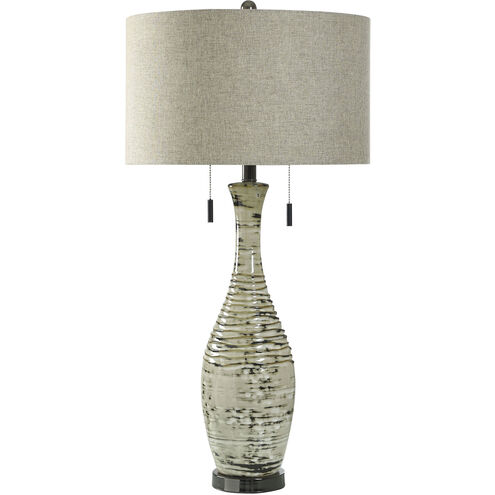 Cameron 34 inch 60.00 watt Truffle Cream and Off White and Black Table Lamp Portable Light