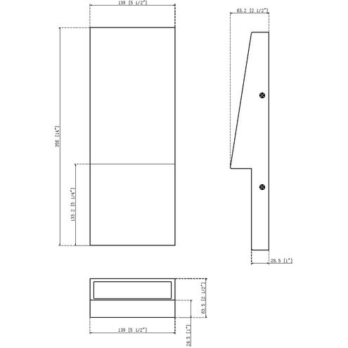 Nanton 1 Light 14 inch Black Outdoor Wall Sconce