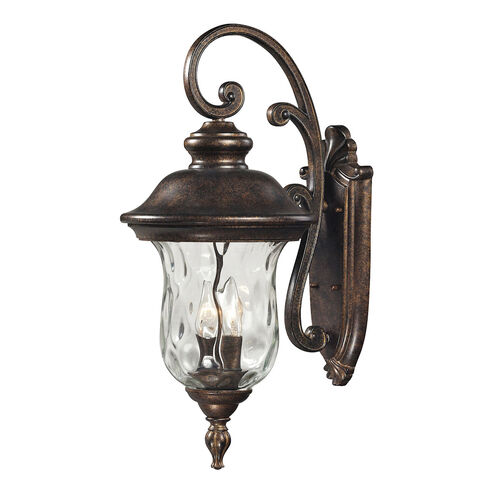 Carlton 3 Light 27 inch Regal Bronze Outdoor Sconce