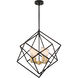 Rad LED 23.5 inch Black and Natural Brass Pendant Ceiling Light