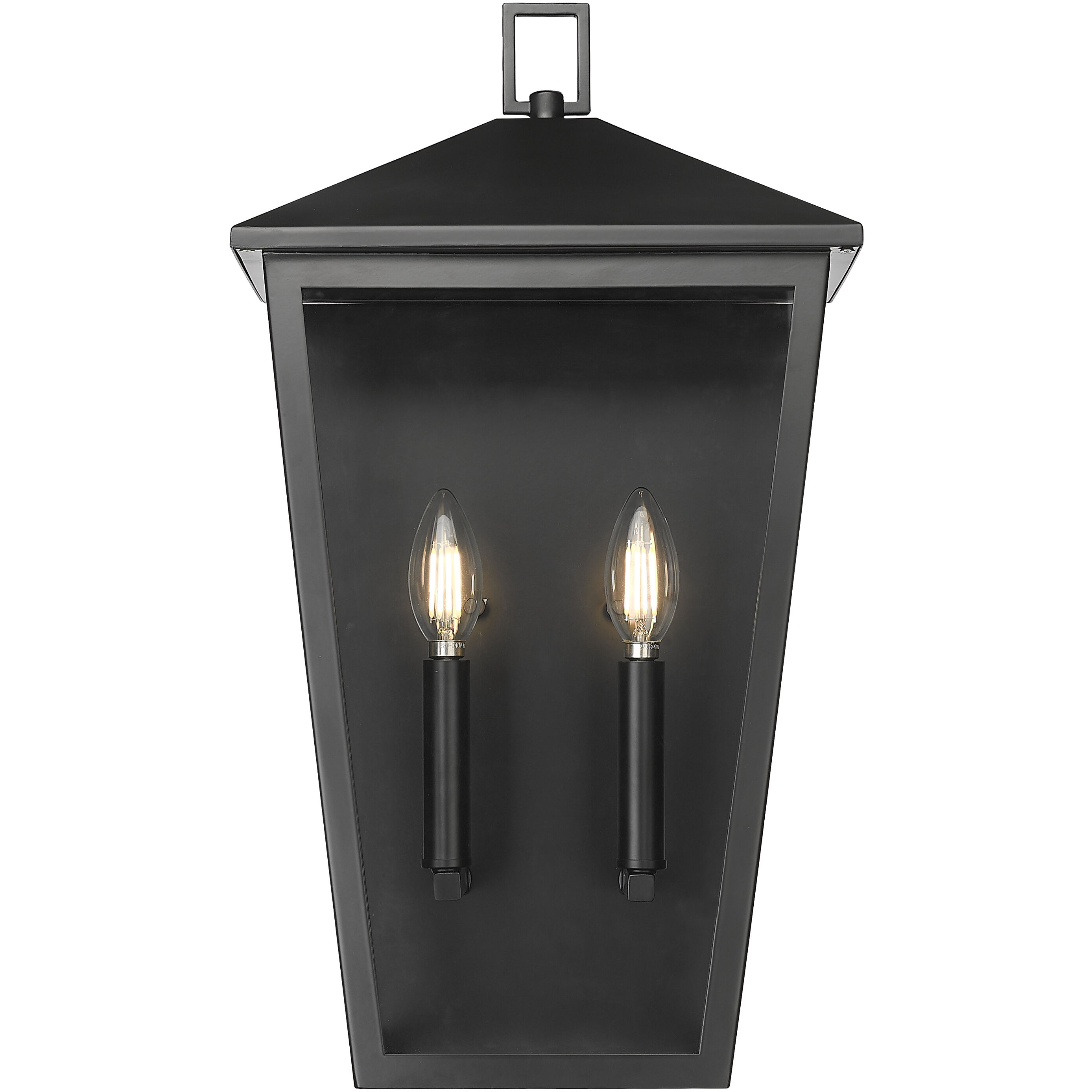 Munger 2 Light 19.75 inch Powder Coated Black Outdoor Wall Sconce