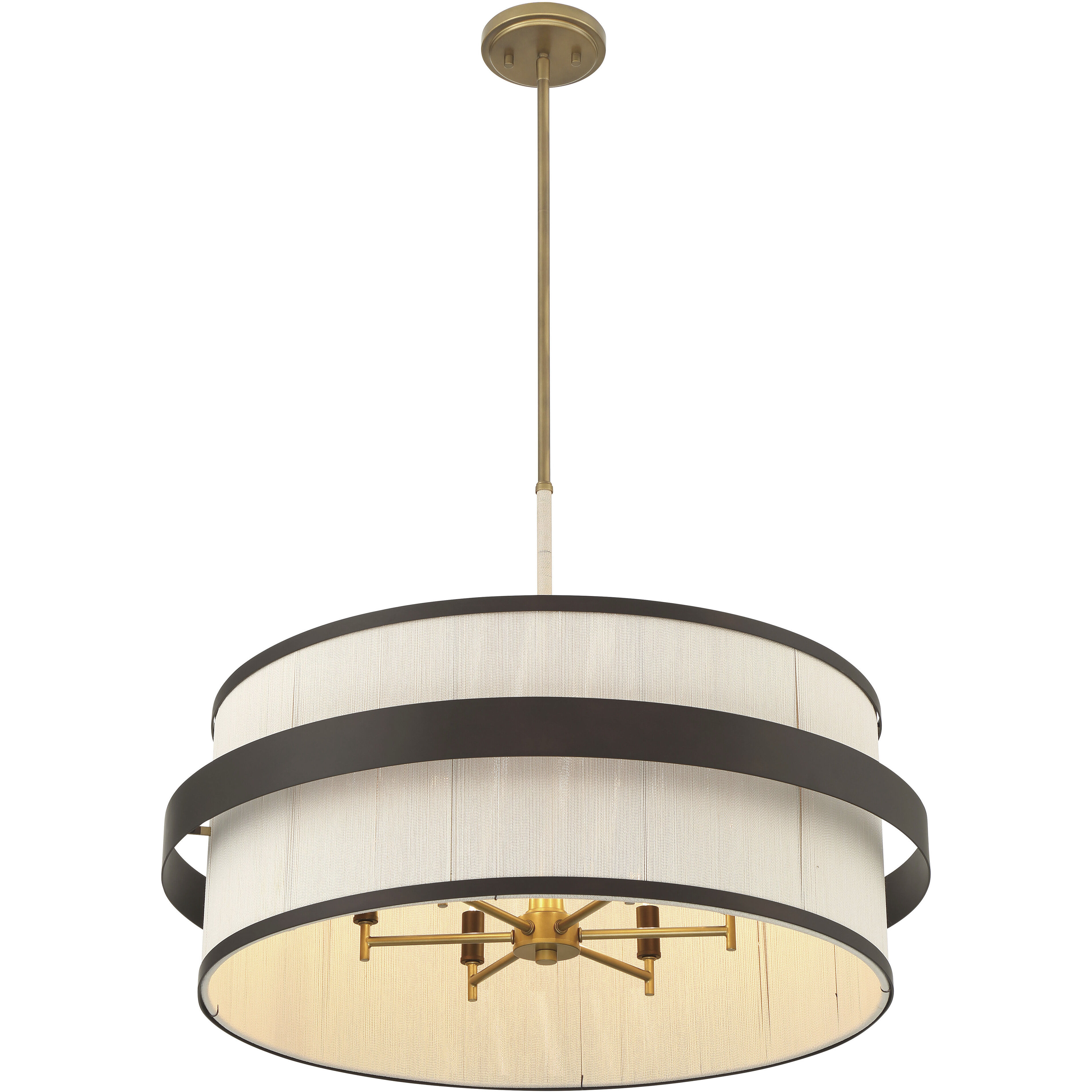 Harbor Wrap 6 Light 28 inch Legacy Brass and Dark Bronze Pendant Ceiling Light