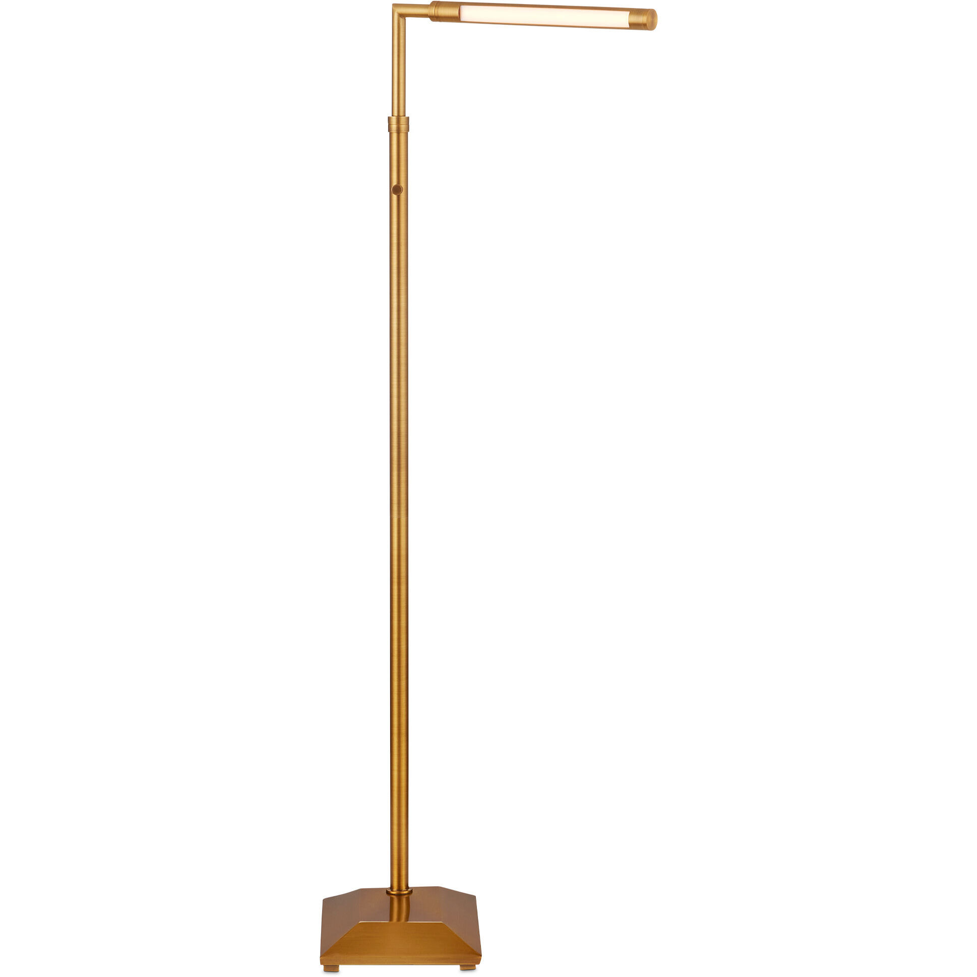 Autrand 46.75 inch 12 watt Antique Brass Floor Lamp Portable Light