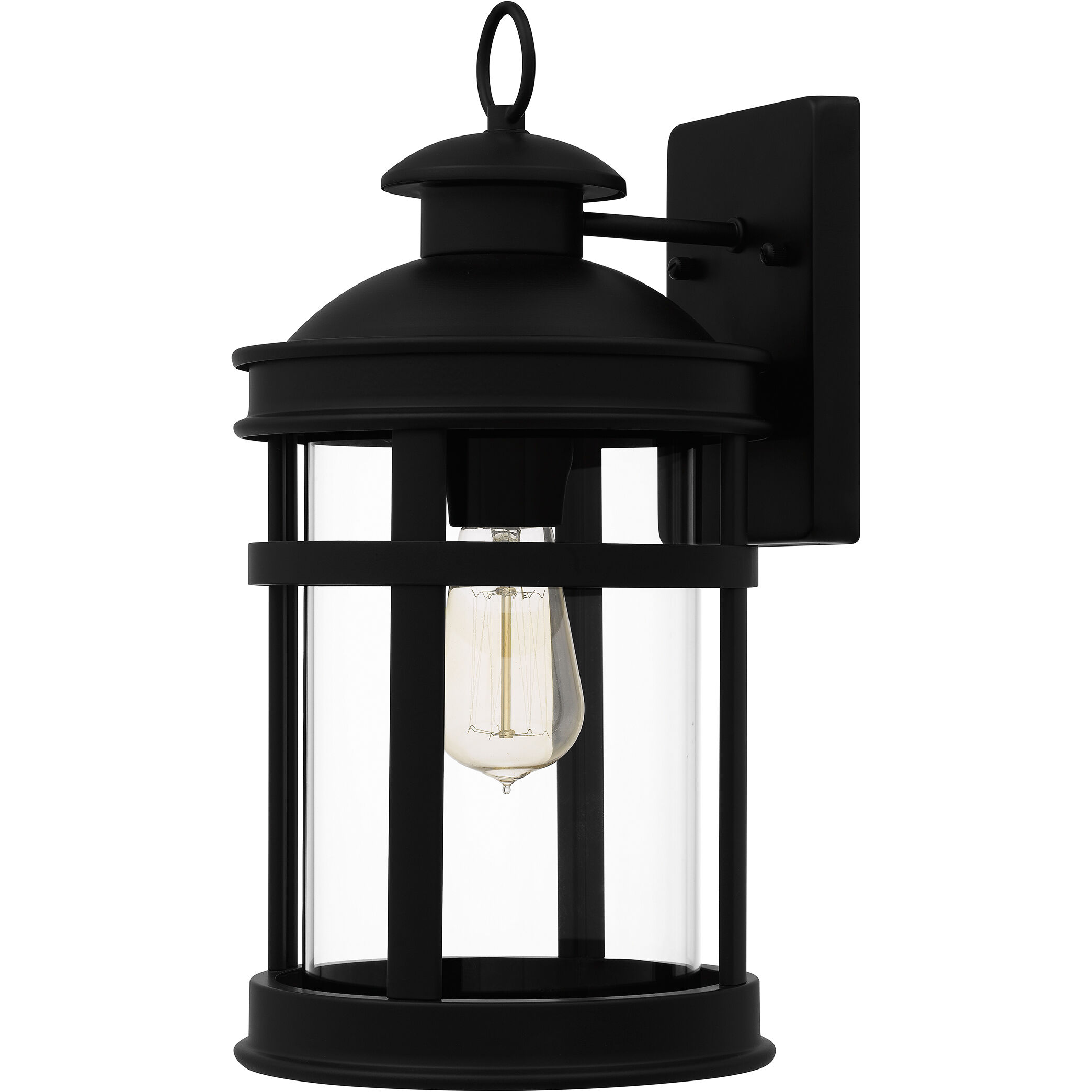Scout 1 Light 16 inch Matte Black Outdoor Wall Lantern, Medium