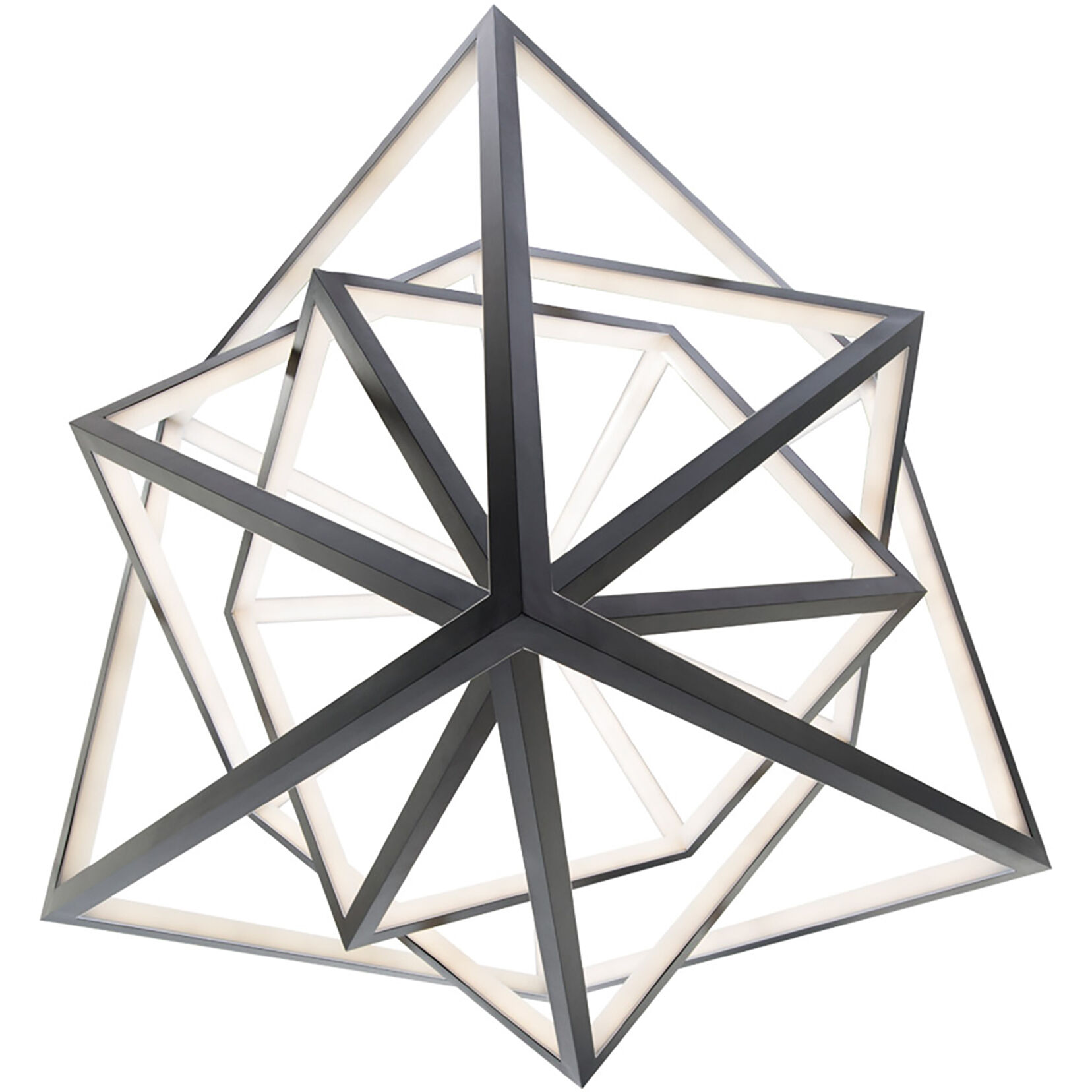 Atlas LED 50 inch Black Chandelier Ceiling Light, dweLED