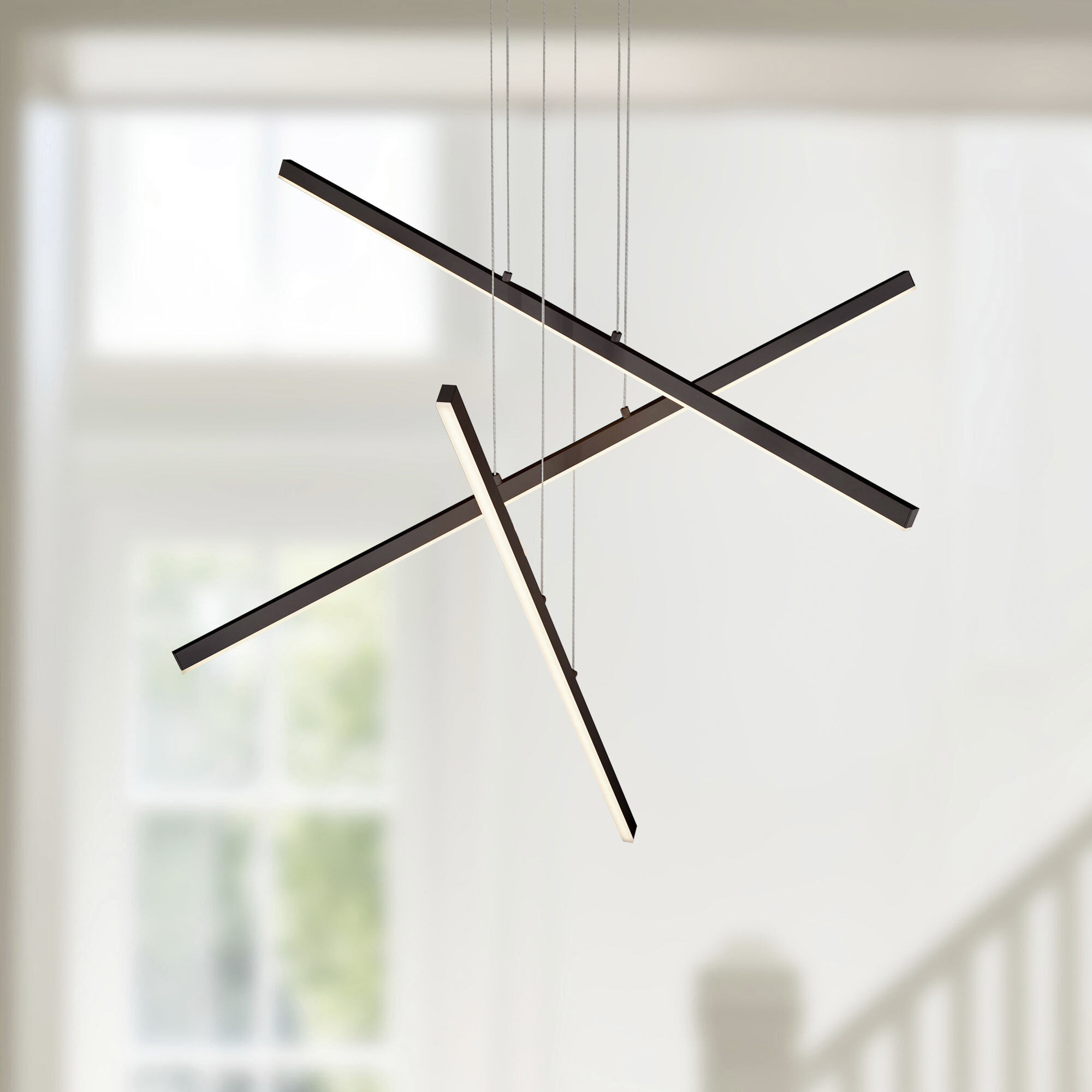 Vega LED 0.75 inch Black Multi Pendant Ceiling Light