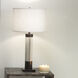 Sheridan 31.5 inch 150 watt White Hide & Oil Rubbed Bronze Metal Table Lamp Portable Light