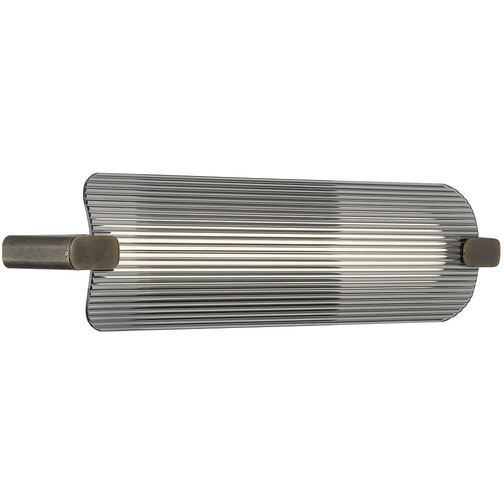 Neoness LED 24.5 inch Weathered Brass Vanity Light Wall Light in Smoke