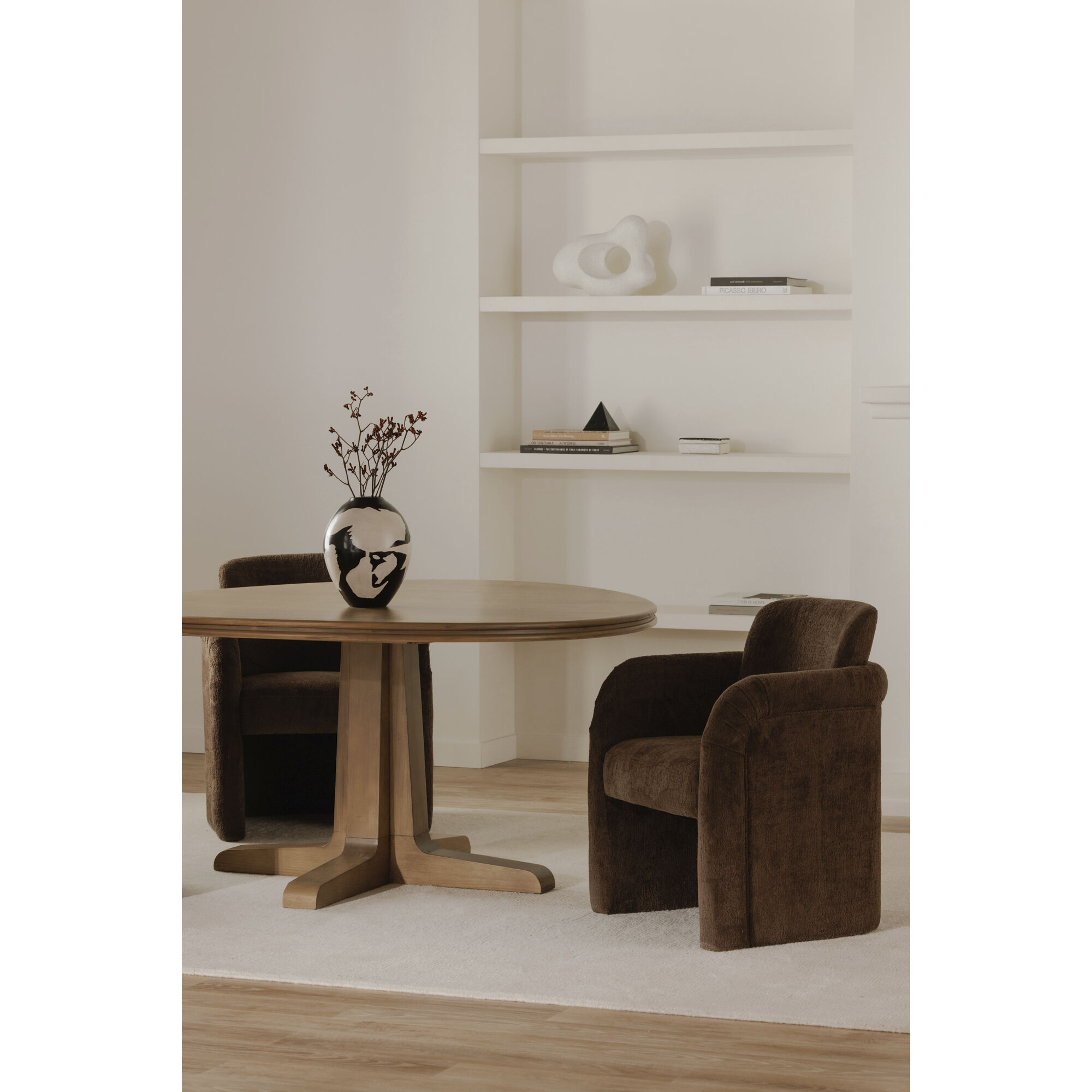Mesto Brown Rolling Dining Chair