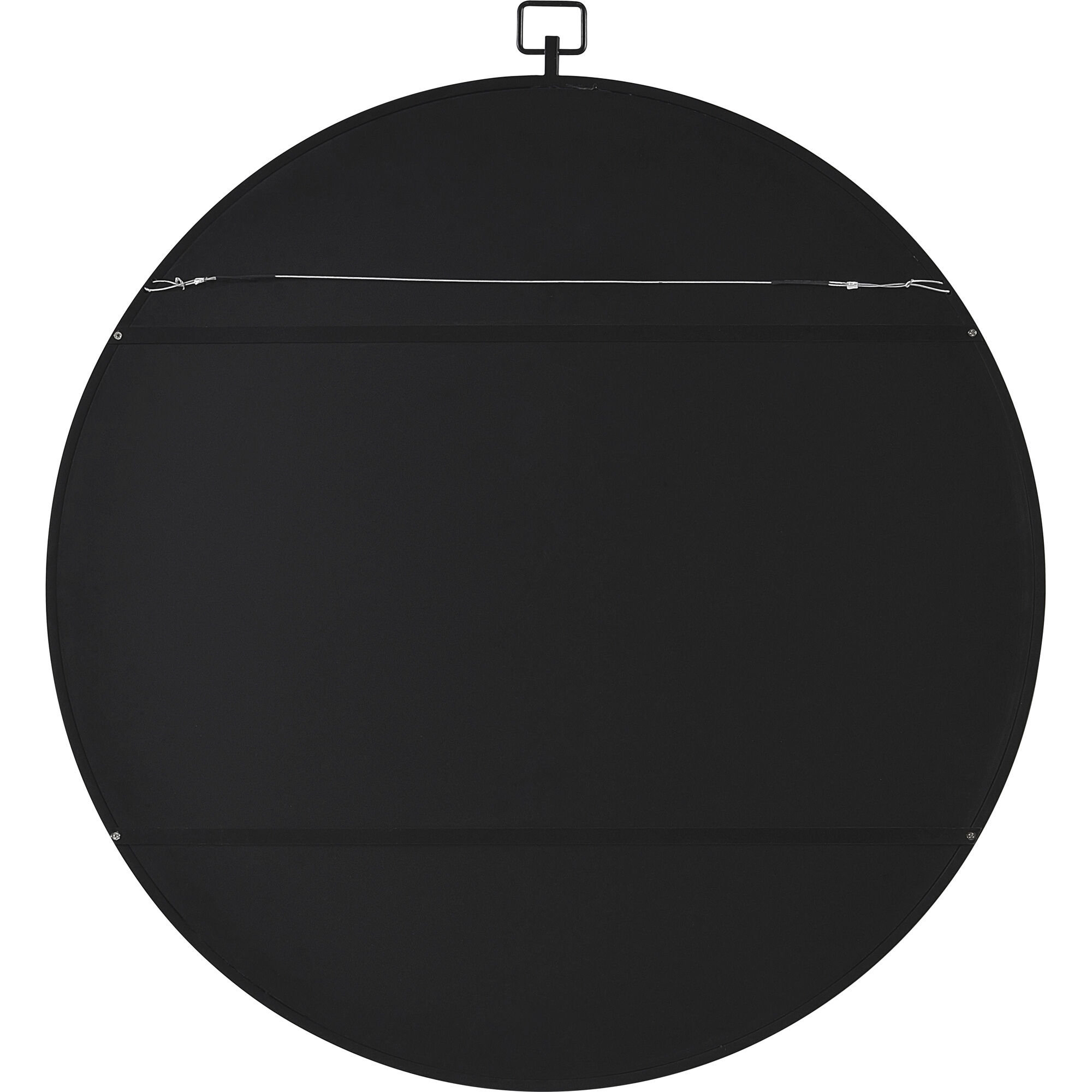 Rayden 38.5 X 36 inch Matte Black Wall Mirror