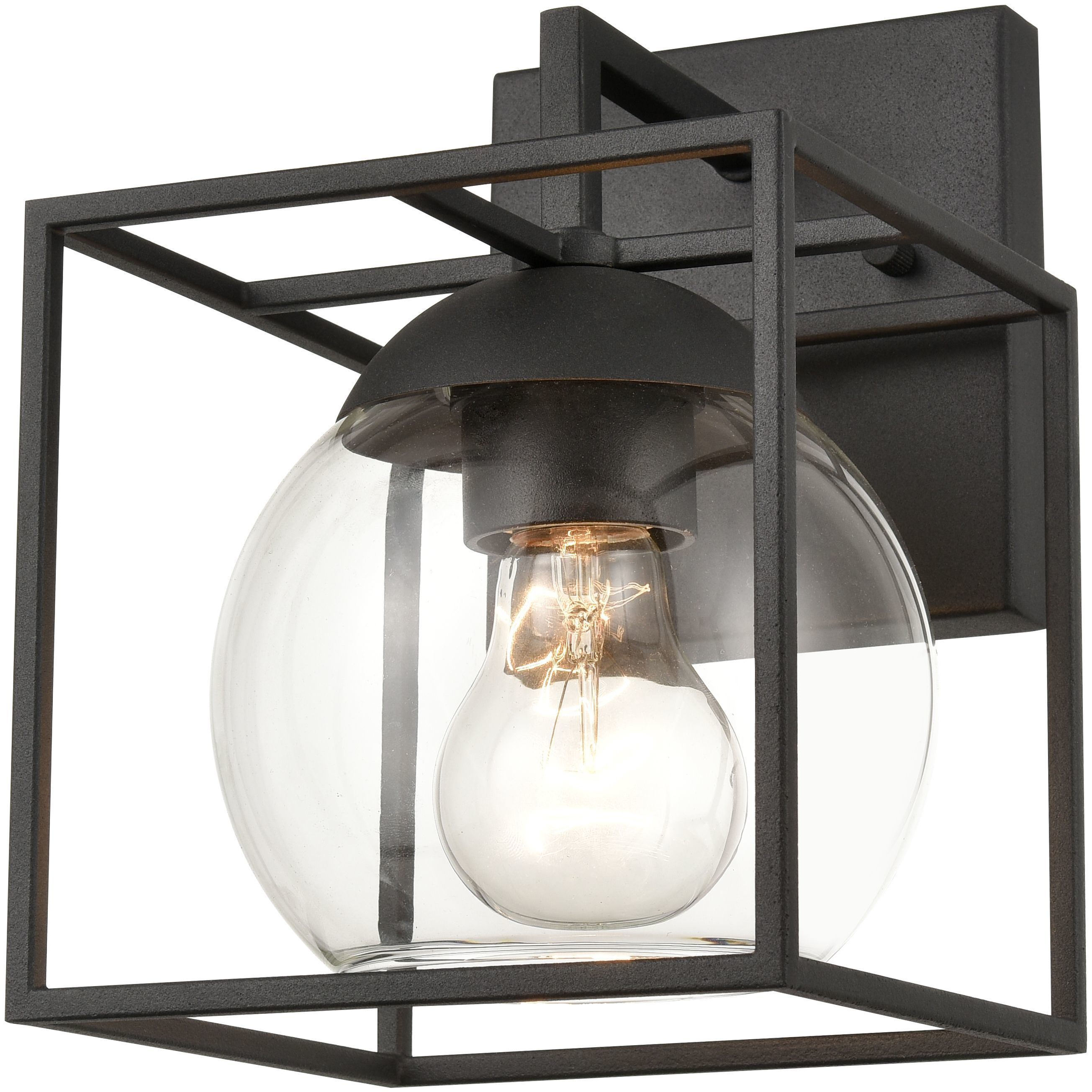 Cubed 1 Light 9 inch Charcoal Outdoor Wall Sconce