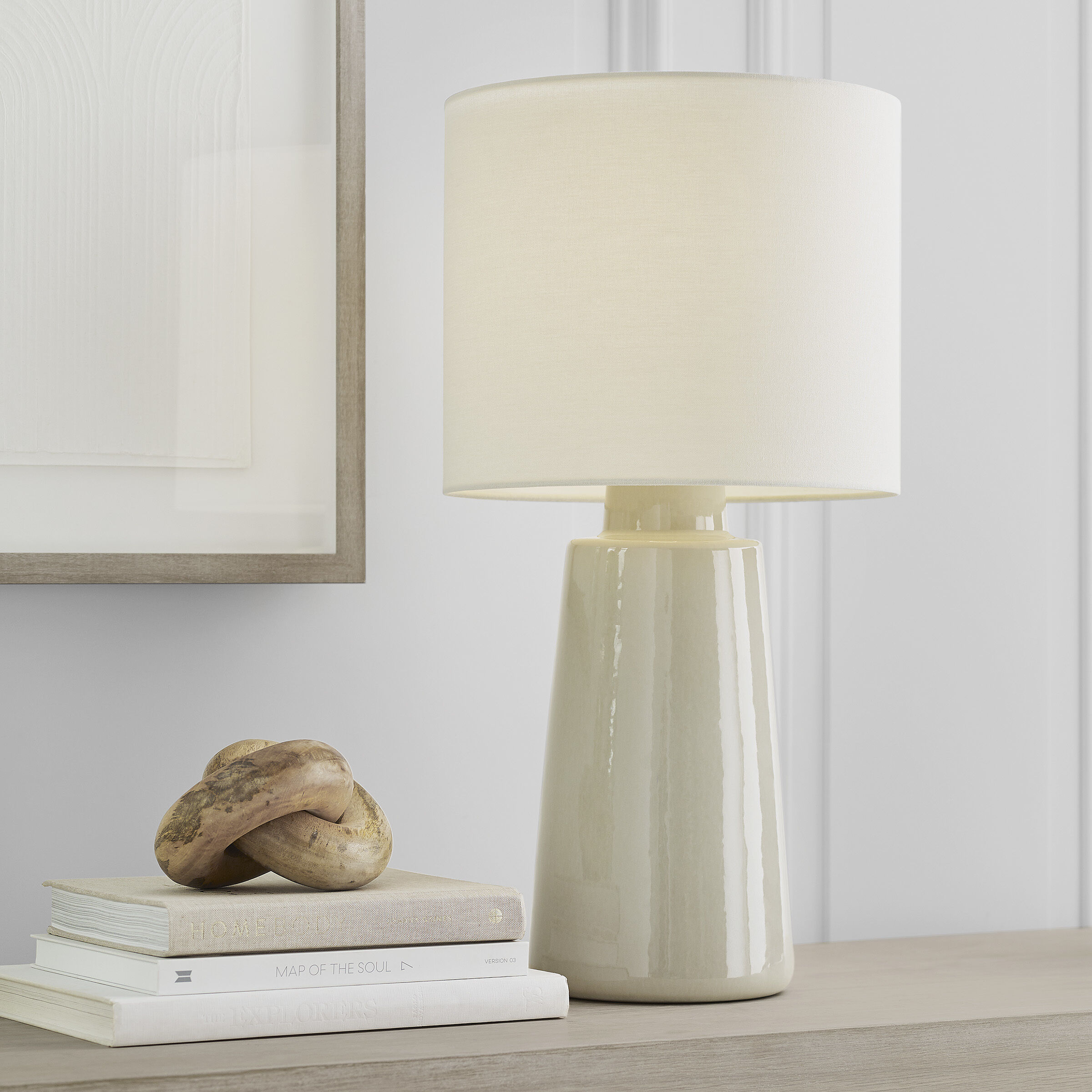 Barbara Barry Vessel 27.38 inch 9.00 watt Shellish Grey Table Lamp Portable Light