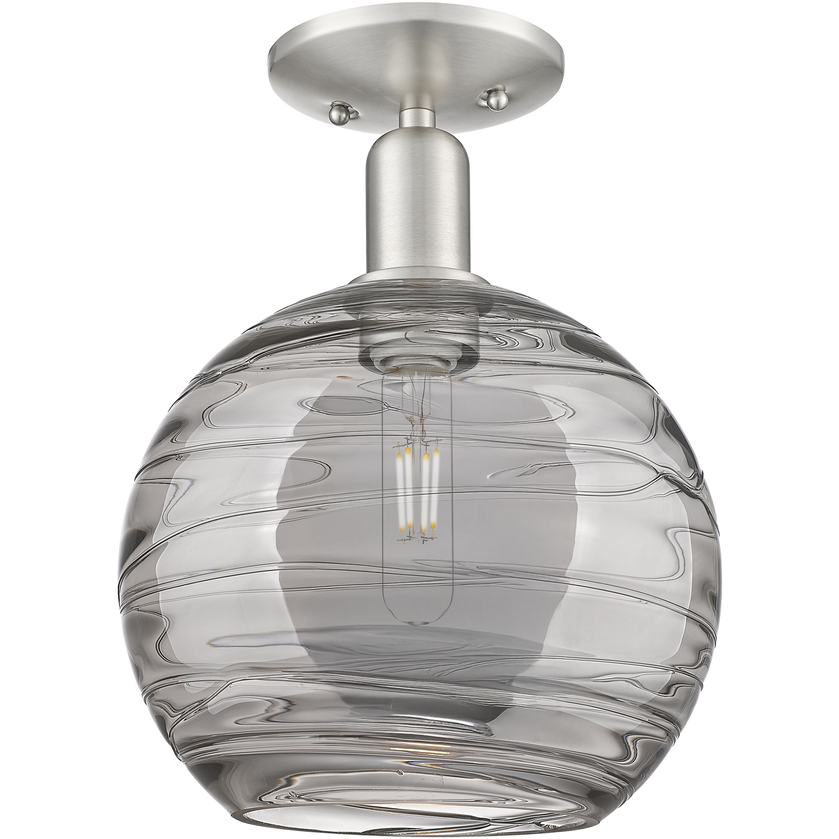 Arcadia Athens Deco Swirl 1 Light 10.00 inch Semi-Flush Mount