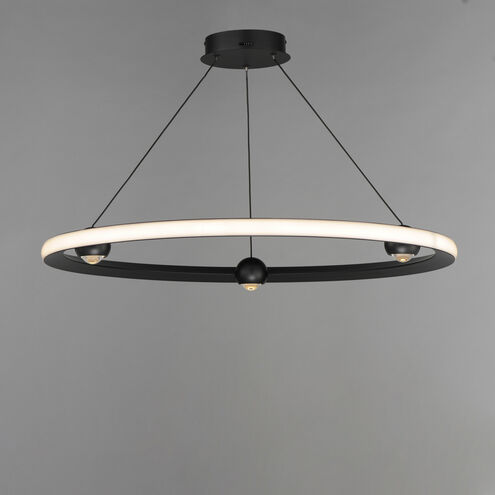 Nodes LED 32 inch Black Ring Pendant Ceiling Light