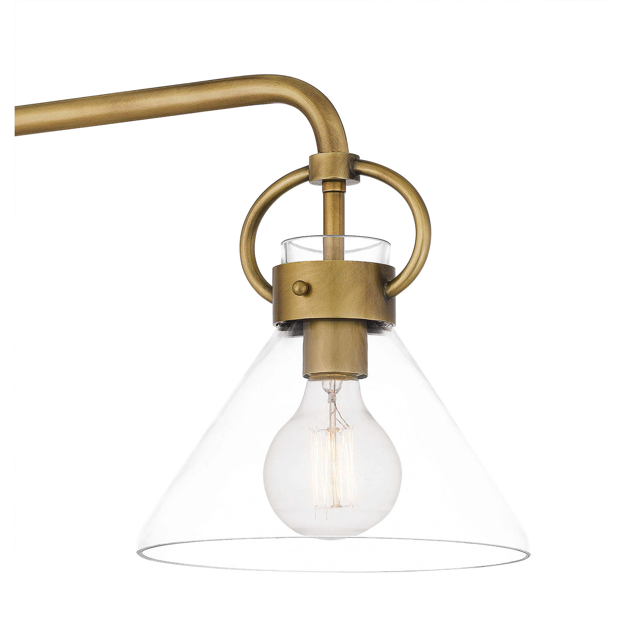 Webster 3 Light 36 inch Weathered Brass Island Light Ceiling Light